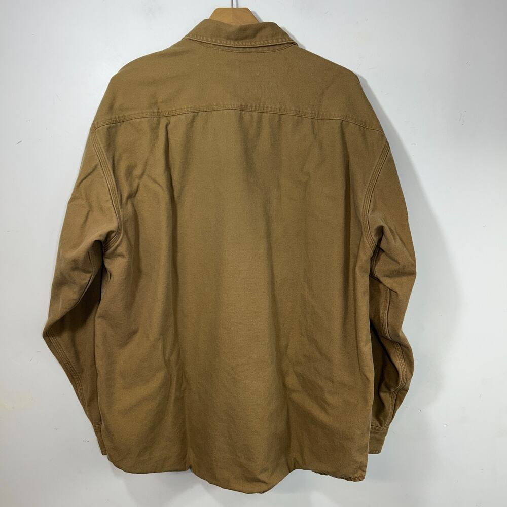 Carhartt Mens L S96 BRN Vintage Flannel Lined Cotton Chore Shacket RARE - Picture 3 of 10
